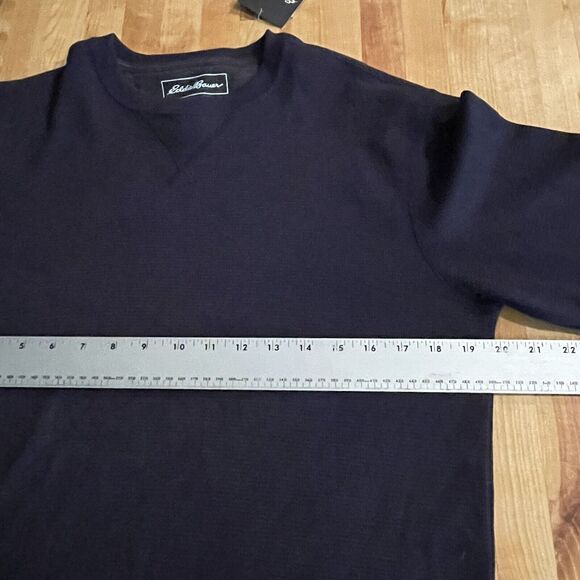 Eddie Bauer Shirt Thermal Crewneck Waffle Knit Active Outdoors Loungewear Mens S - Picture 10 of 12